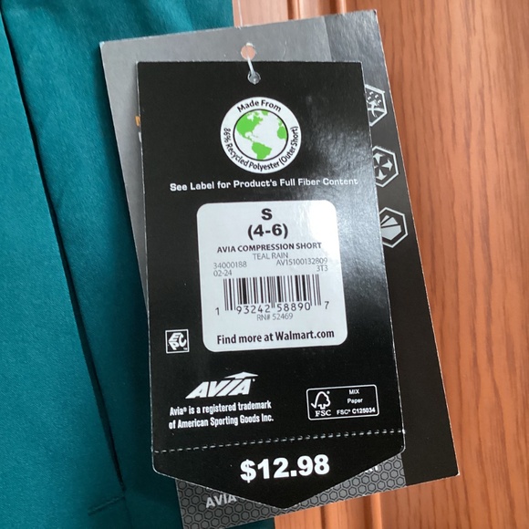 Avia Compression Short Teal Rain Size 4-6 S New with tag - Picture 11 of 15